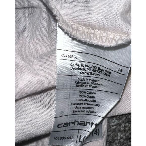 Carhartt light  size l active/athleisure long sleeve hoodie half buttons - Picture 4 of 5